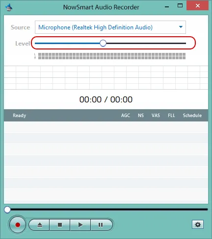 Adjusting the recording level