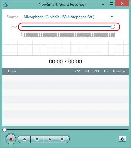Adjusting the recording level