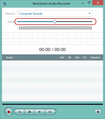 Adjusting the recording level