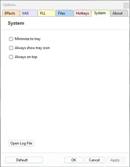 Opening the log file in NowSmart Audio Recorder